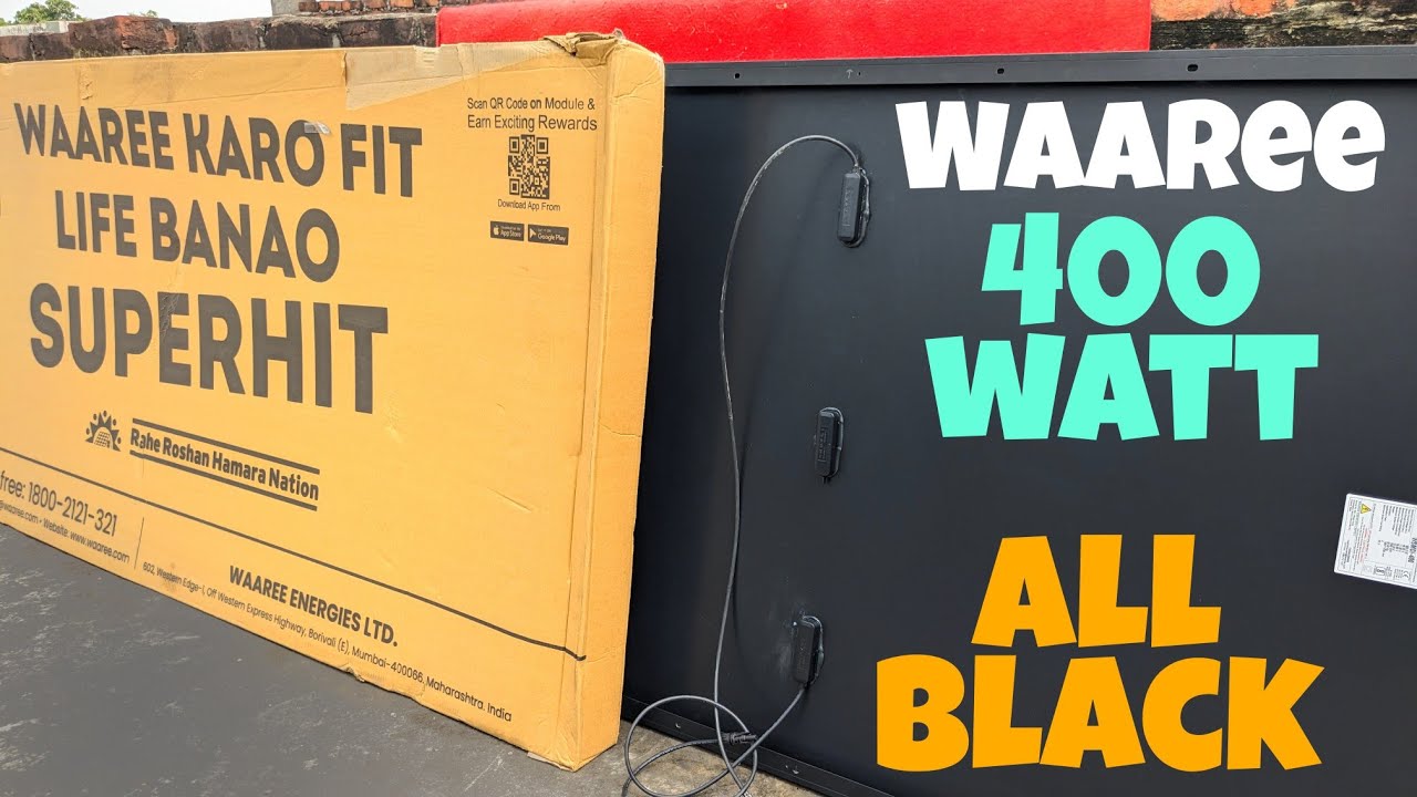 Sacchai Janlo WAAREE 400 WATT ALL BLACK Solar Panel | Cheapest Solar Panel on Amazon. Solar Techsool