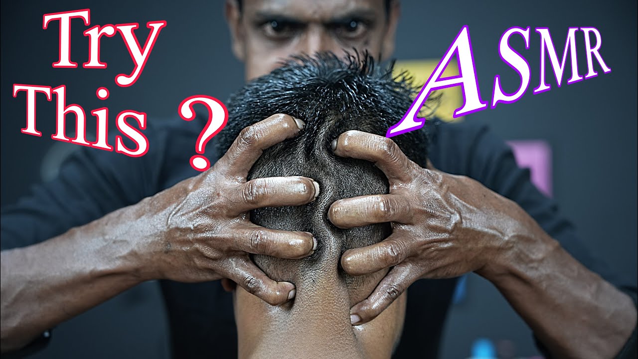 Wanna Try This Hard Massage ? Strong Wrist Barber Doing Deep Tissue Head Massage ASMR | Neck Crack