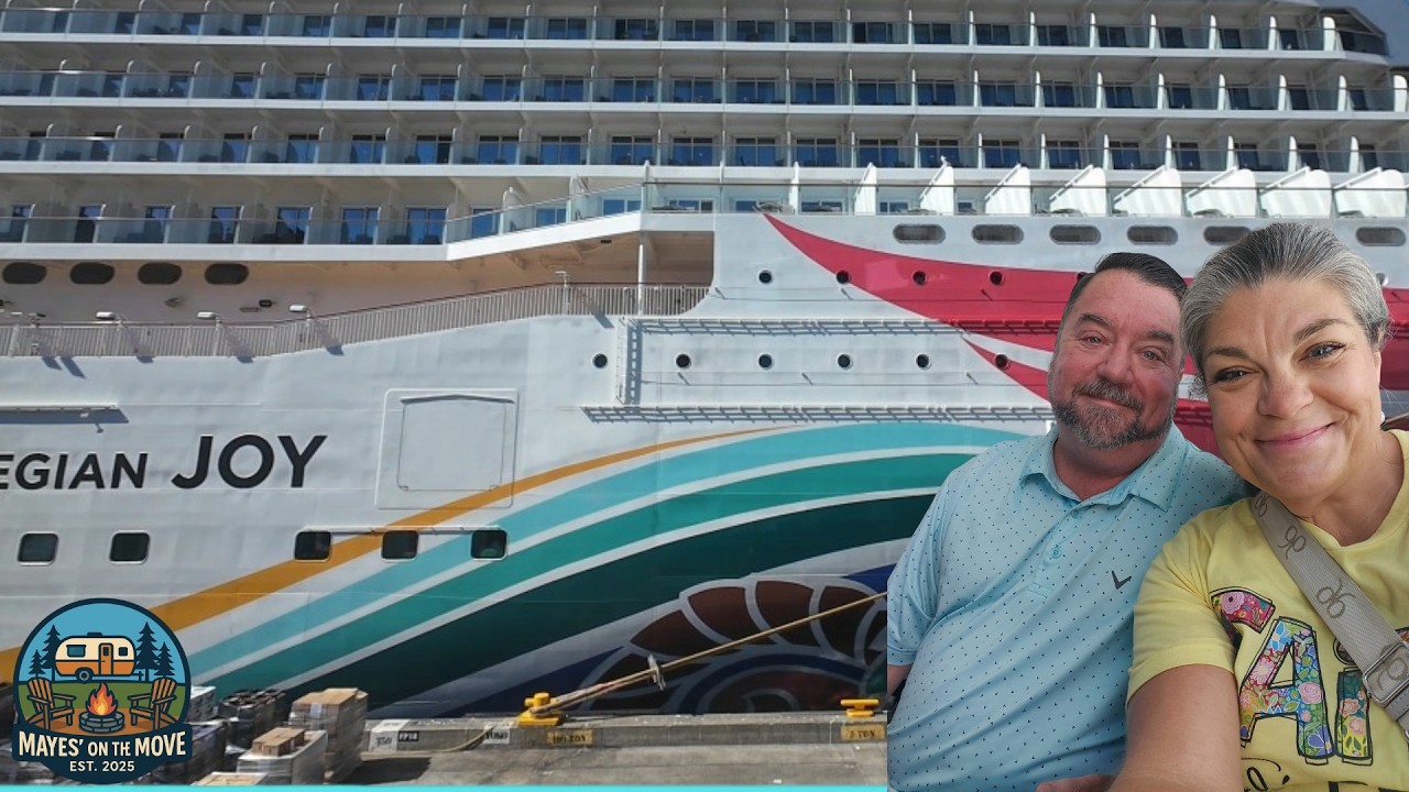Наш ПЕРВЫЙ круиз в жизни! Посадка на борт и отдых на борту Norwegian Joy | День 1 с Mayes on the ...