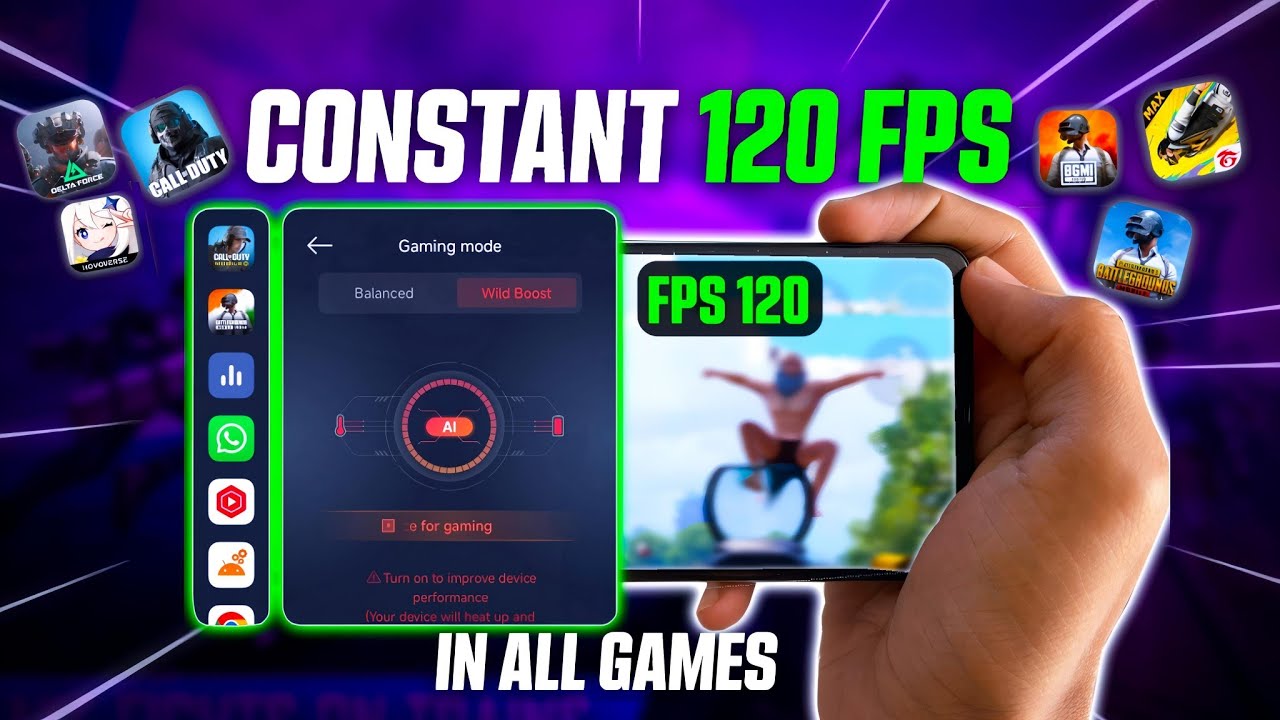 No Root/Shizuku - How i get Constant 120 FPS in All Games ? - 101% Working Unlock 120 fps BGMI 3.8