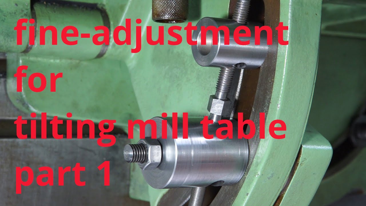 fine adjustment device for tilting mill table (1/2)
