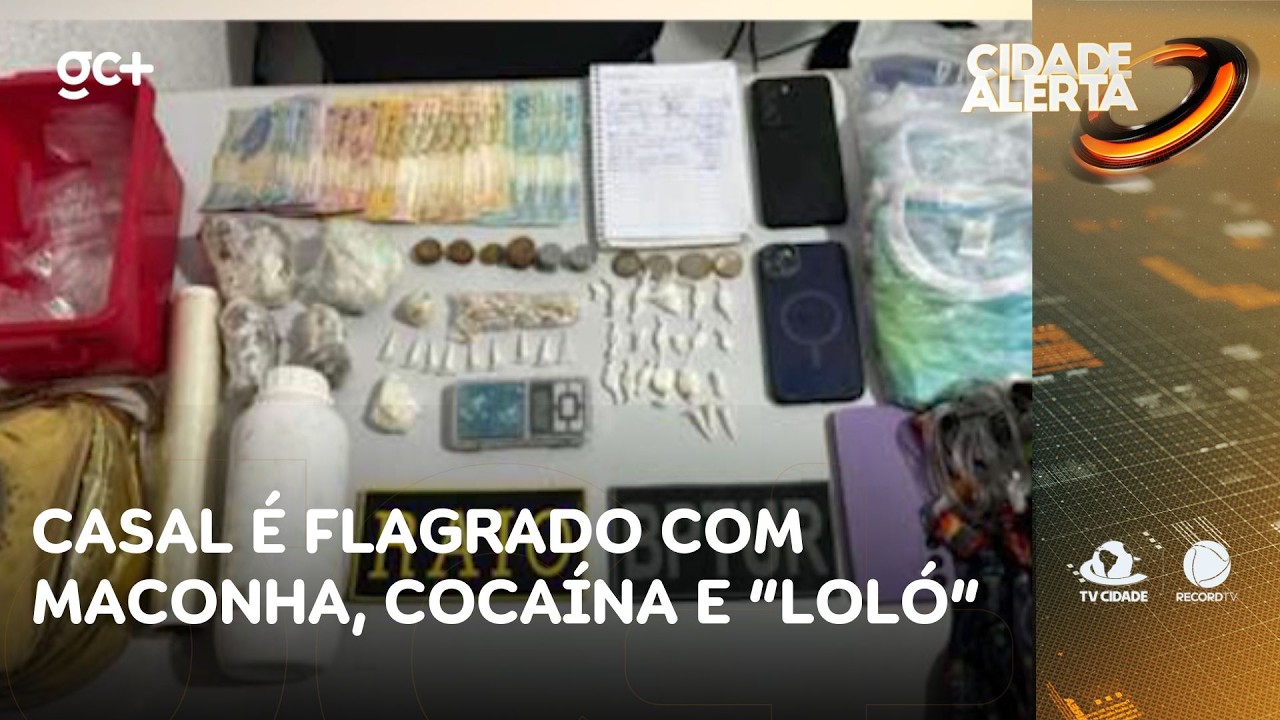 Casal é flagrado com maconha, cocaína e “loló” | Cidade Alerta CE