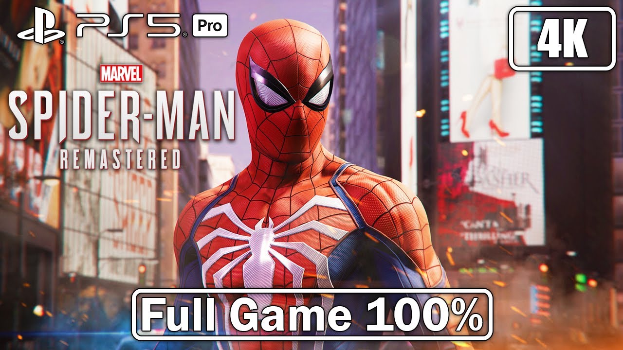Spider-Man Remastered PS5 Pro - Full Game 100% Longplay Walkthrough 4K 60FPS
