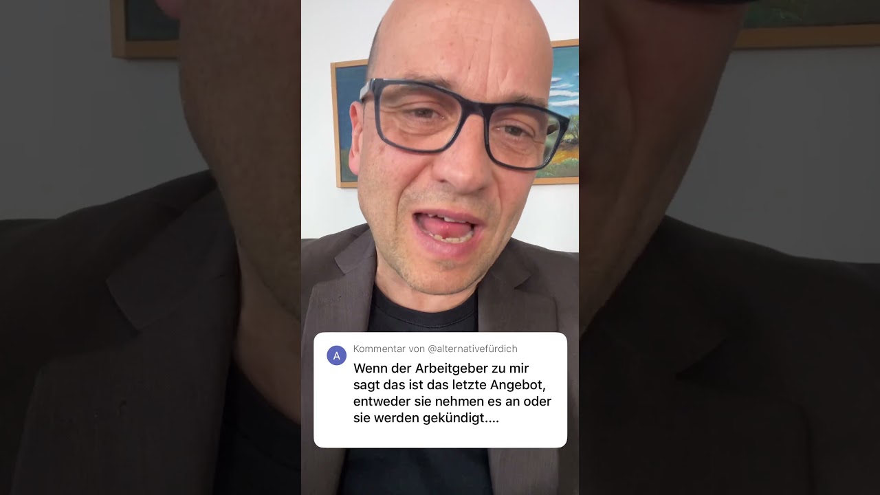 Arbeitgeber droht: Letztes Angebot!
