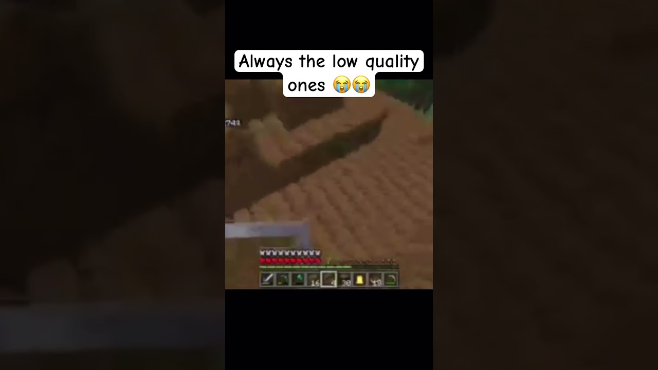 Always the low quality ones   #funny #memes #gaming #funnymemes #minecraft