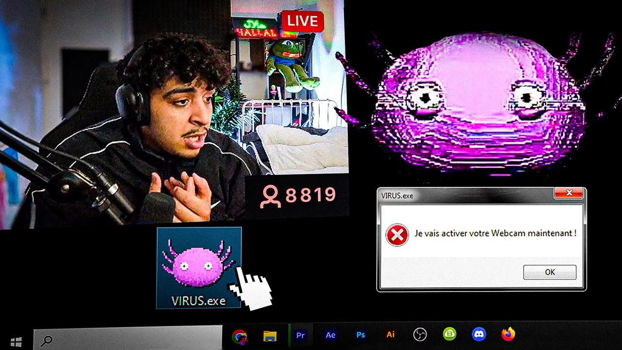 J'AI TELECHARGÉ UN VIRUS EN LIVE SUR TWITCH