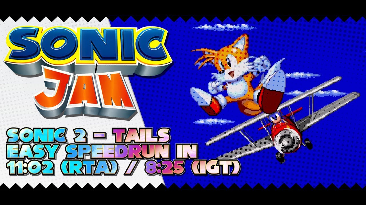 Sonic Jam (Saturn) ✪ Sonic the Hedgehog 2 - Tails - Easy Speedrun in 11:02 (RTA) / 8:25 (IGT) (WR)