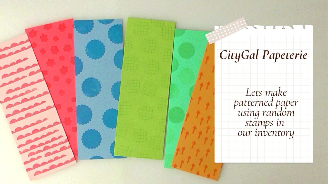 CityGal Papeterie - DIY Monochromatic Patterned Paper