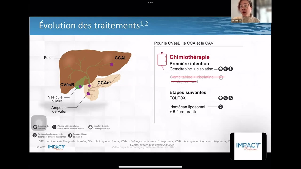 Évolution des traitements du cancer des voies biliaires avancé inopérable (in French)