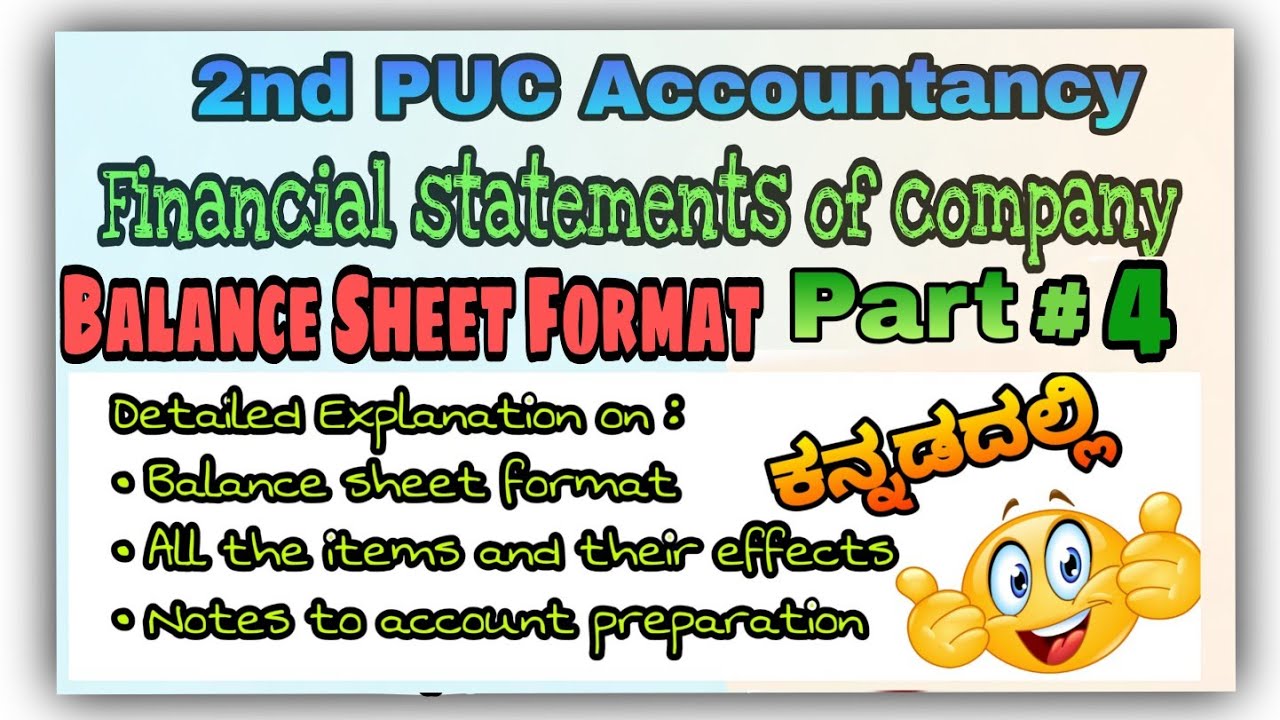4⚪ Easy & detailed explanation for Balance Sheet of company with notes to account | 2nd pu Accounts
