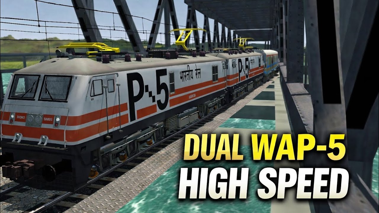WAP-5 Dual Loco Gatiman Express ⚡ High Speed Overtake & Crossing | Howrah–Bengaluru