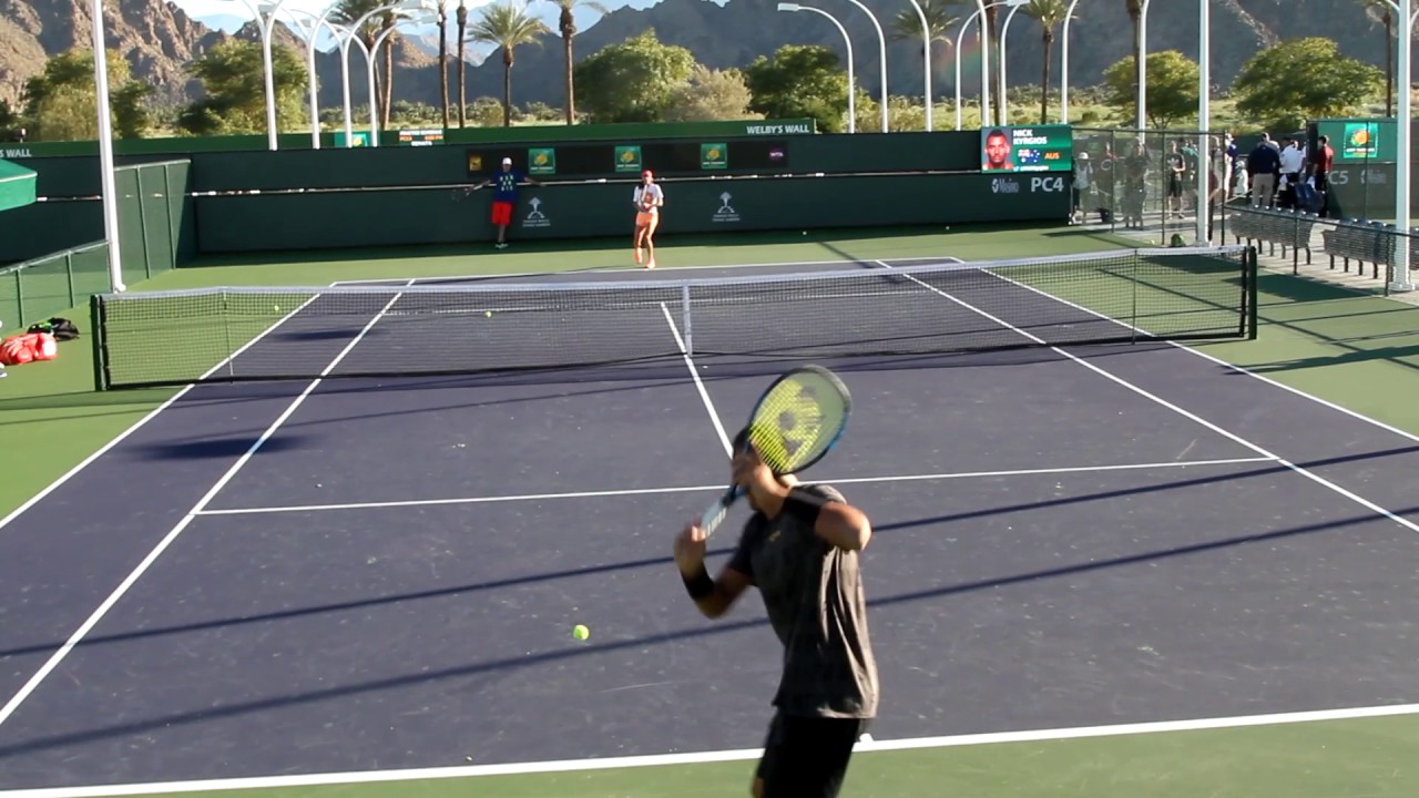 Nick Kyrgios Practice 2017 BNP Paribas Open Indian Wells