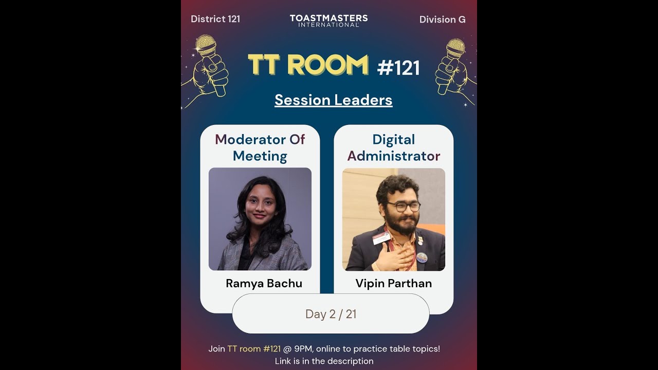 Day 2/21 TT Room #121 - 16th January, 2026