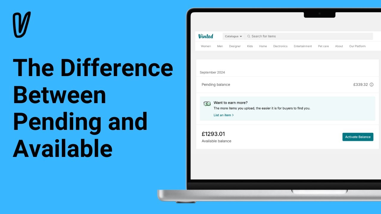 What is the Difference Between Pending and Available Balance on Vinted?