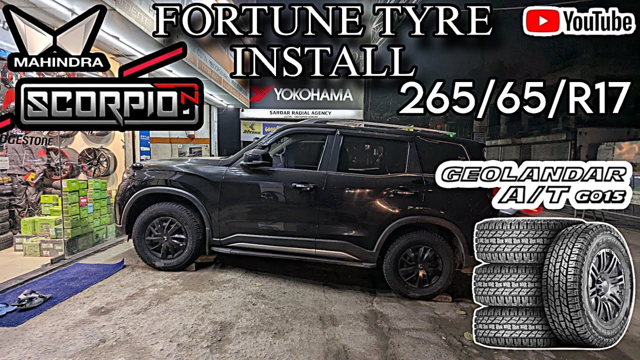 Scorpio N Tyre Size Upgrade⬆️ | Yokohama 265/65/R17 | GEOLANDAR A/T G015 |