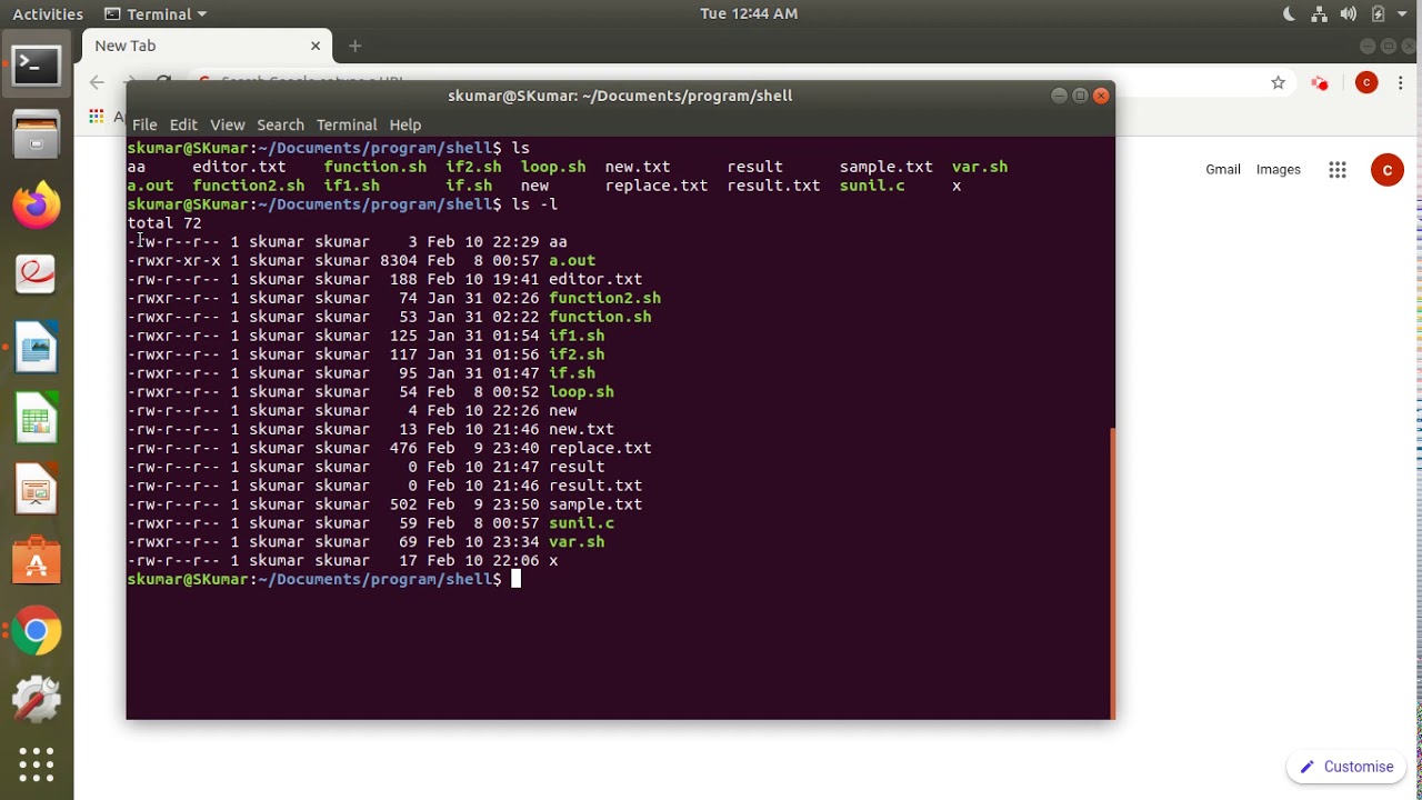 ls -l command in unix/linux | Explained ls command | coding science