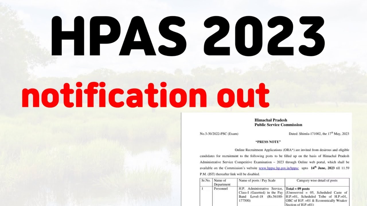 HPAS 2023 NOTIFICATION OUT