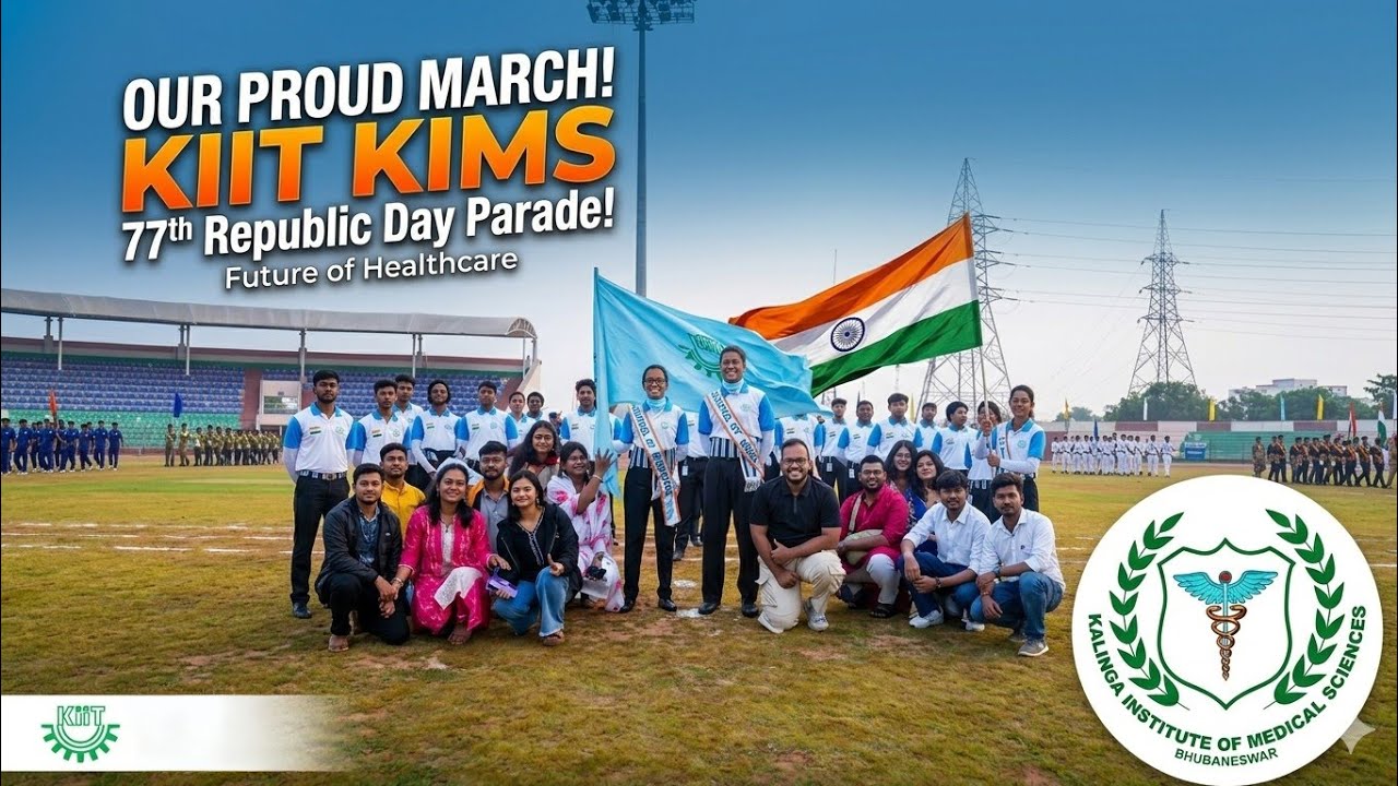 🇮🇳 77th Republic Day Parade | KIIT School of Medicine 💊Honouring and the future of healthcare.