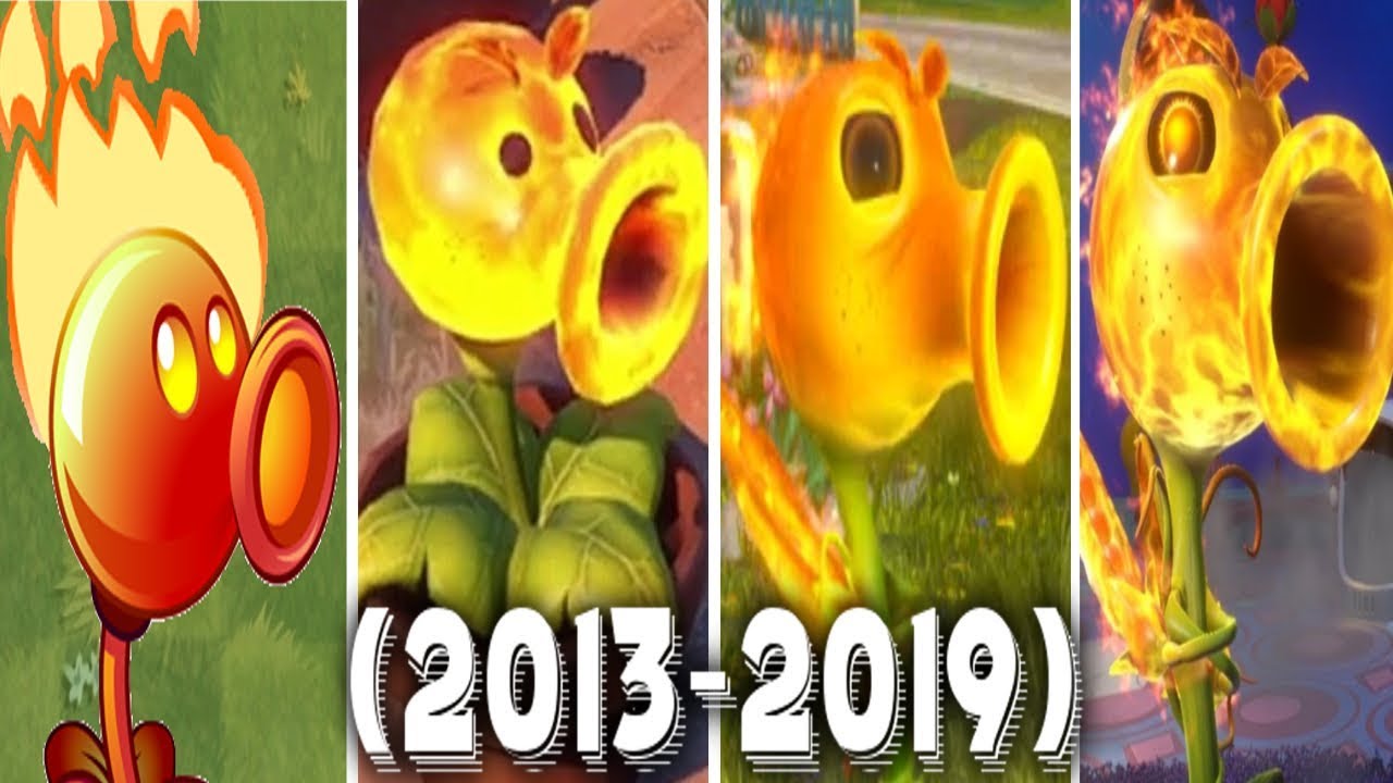 Evolution of Fire Pea | PVZ GW2, PvZGW 1, Plants vs. Zombies 2 (2013 - 2019)