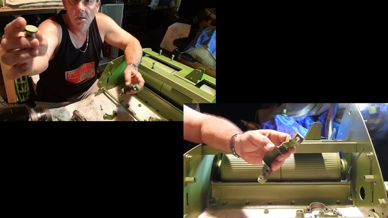 Video 13 Fitting front reel and PTO bearing housing Scott Bonnar 45 17 inch Cylinder Mower build