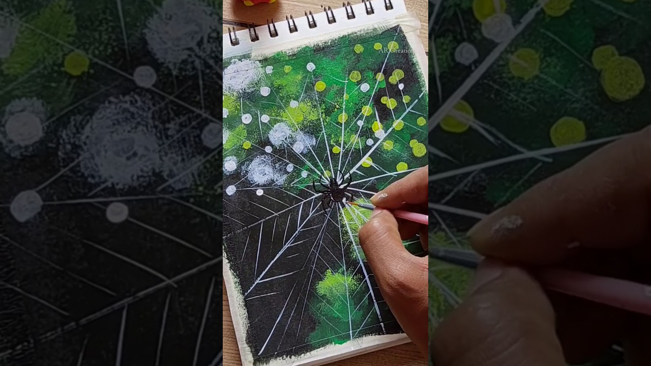Spider web 🕸️ painting/acrylic painting. 