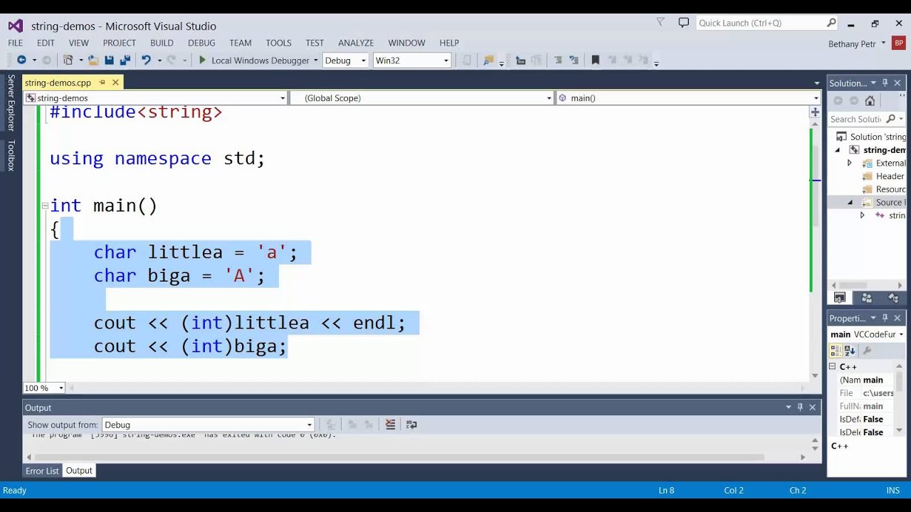 ASCII Values - C++