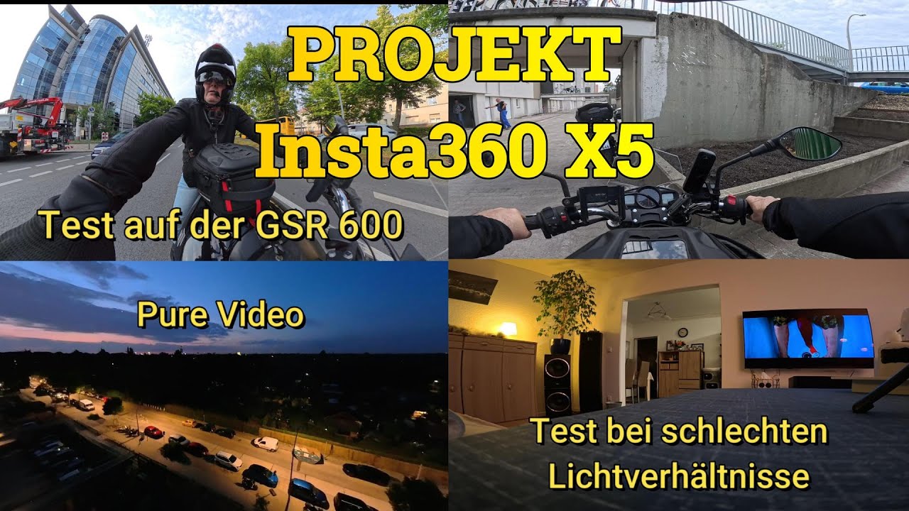 Projekt Insta360 X5 unterwegs mit der Suzuki GSR 600