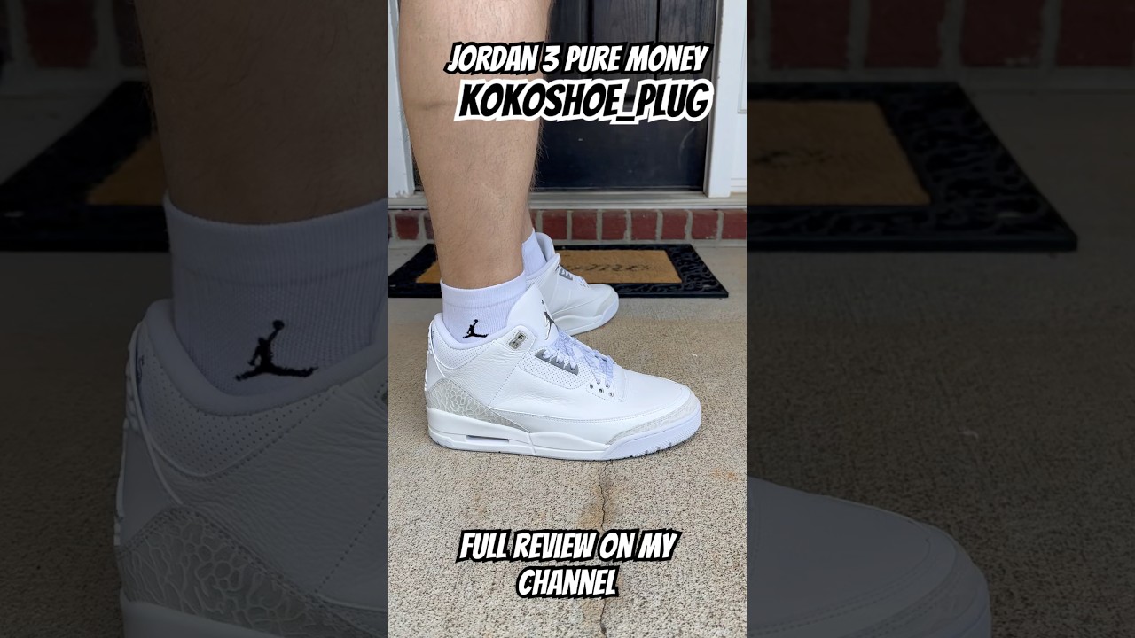 Jordan 3 Pure Money fork kokoshoe_plug.  Full review on my channel #jordan #shoes #review