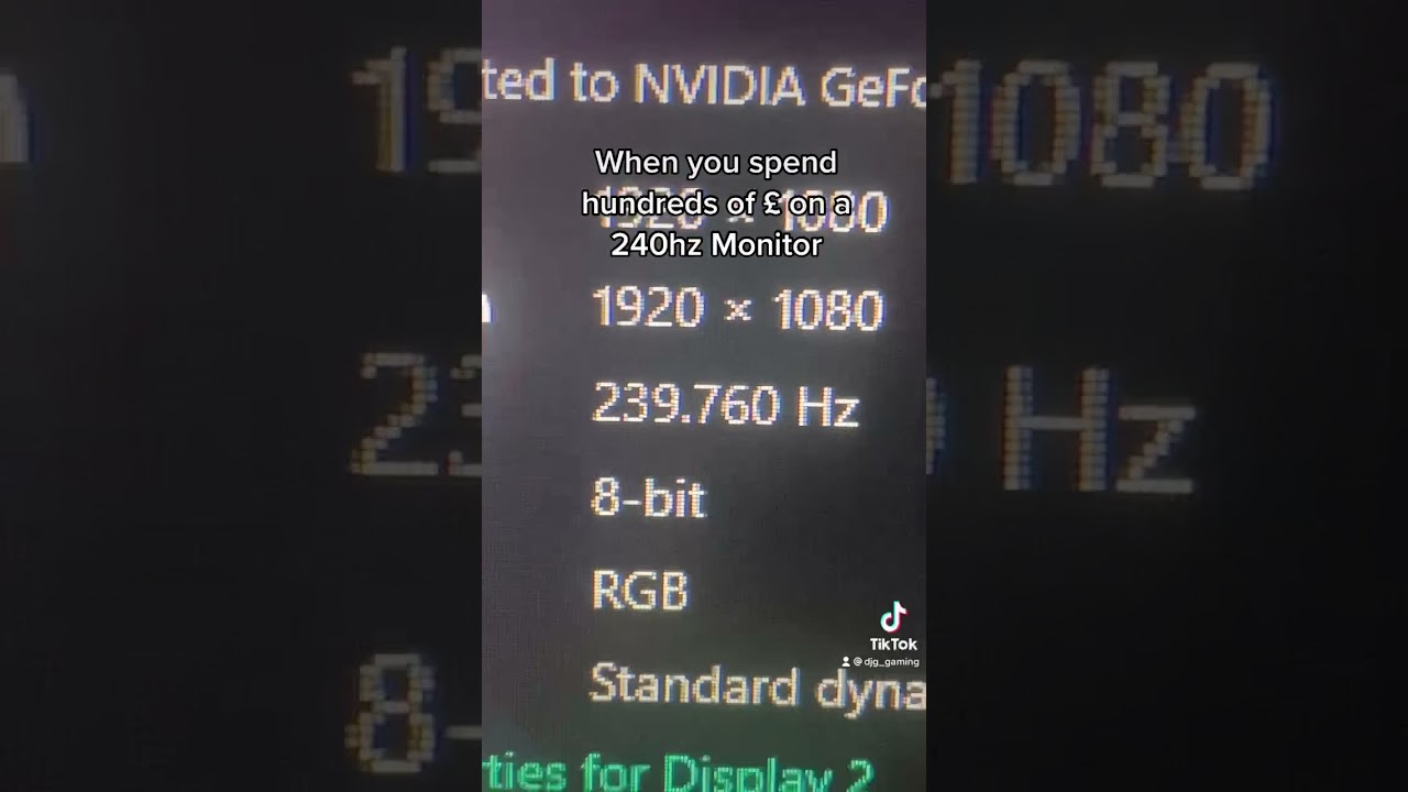 240Hz Monitor getting 60Hz