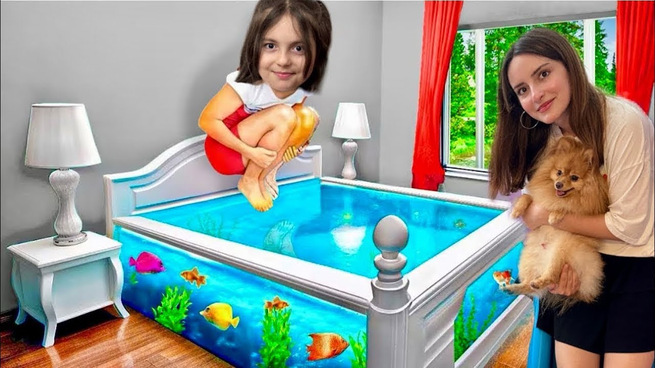 HİRANUR’UN YATAĞINI AKVARYUM’A ÇEVİRDİK‼️ZEYNEP 