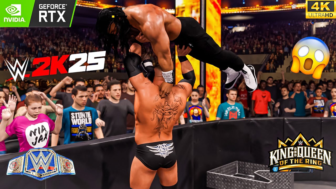 WWE 2K25 - Brock Lesnar vs Roman Reigns (C) - WWE Universal  Championship Epic Match - Gameplay 4k60