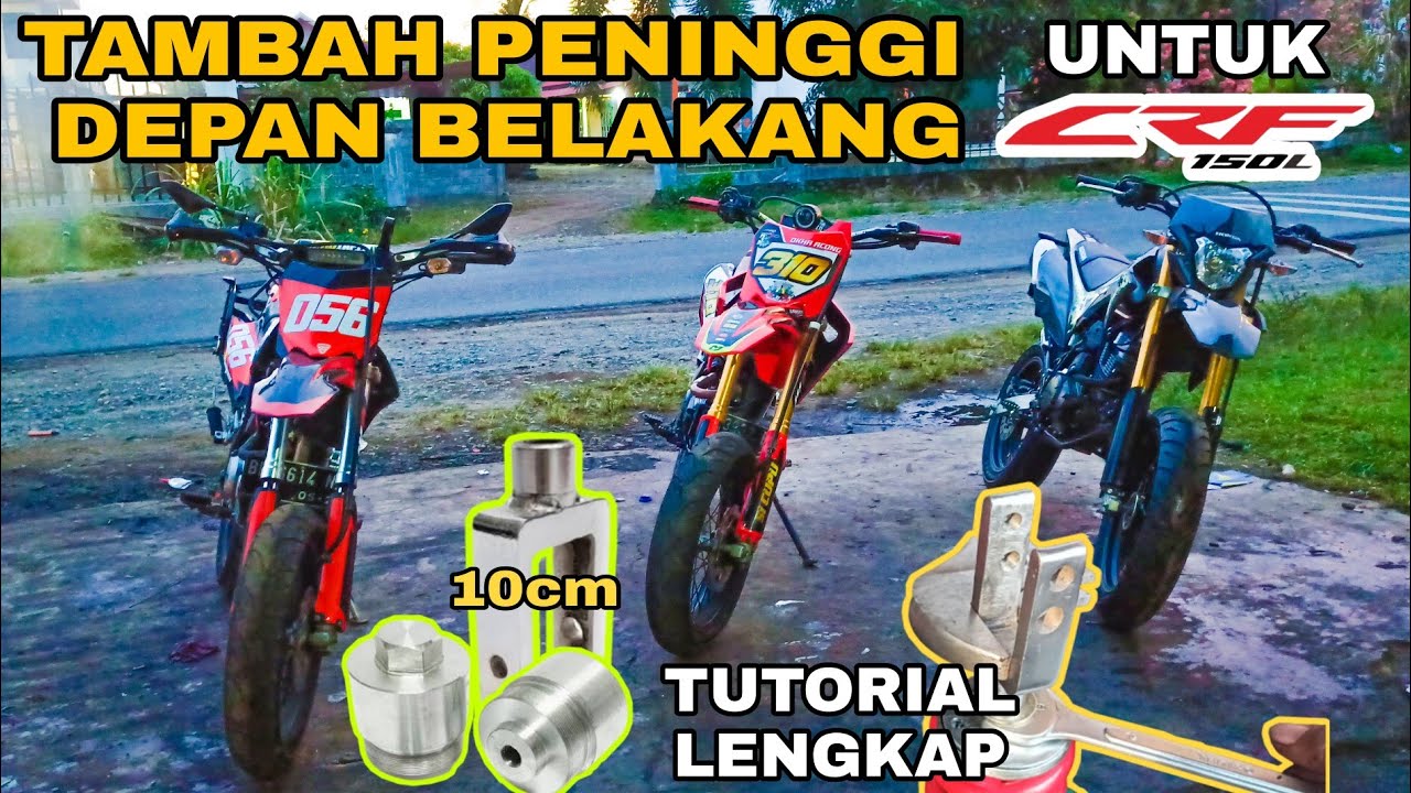 TUTORIAL‼️ PENINGGI SHOCK CRF 150L | Keluar Dealer Langsung Modifikasi🔥
