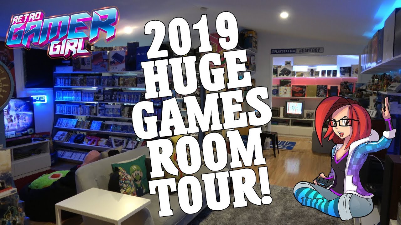 Huge 2019 Game Room Tour 2000+ Games 100+ Systems | Retro Gamer Girl