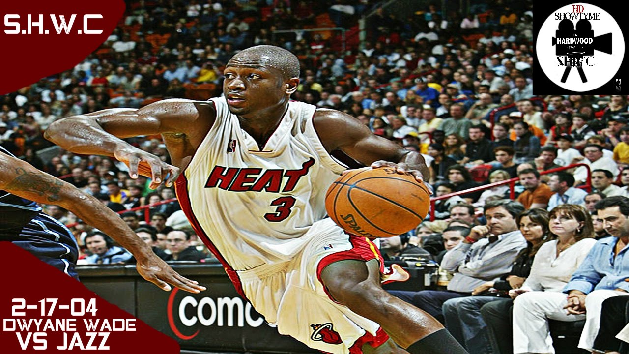 Dwyane Wade Rookie Full Highlights vs Jazz (2-17-04) 31 Pts 4 Rebs 2 Asts, YOUNG FLASH!