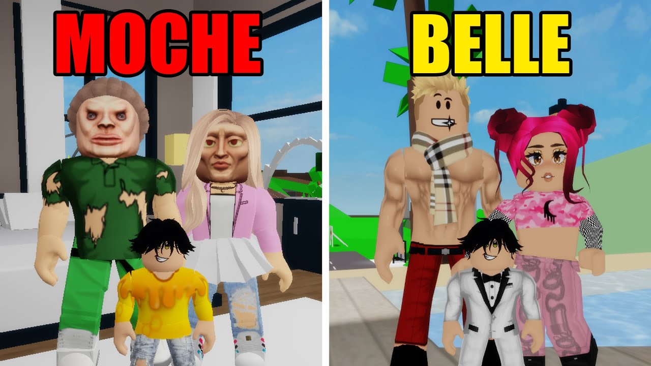 FAMILLE MOCHE VS FAMILLE BELLE SUR BROOKHAVEN ! ROBLOX