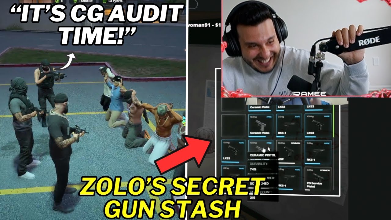 Ramee Exposes Zolo and Suarez's Secret Gun Stash during an INTENSE CG Audit | Prodigy 2.6 | GTA | CG