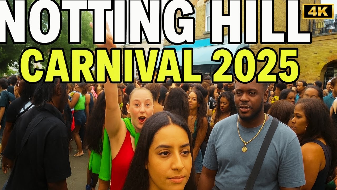 NOTTING HILL CARNIVAL 🎉🎉, LARGEST STREET PARTY IN EUROPE, 4K HDR. 🥁🌈