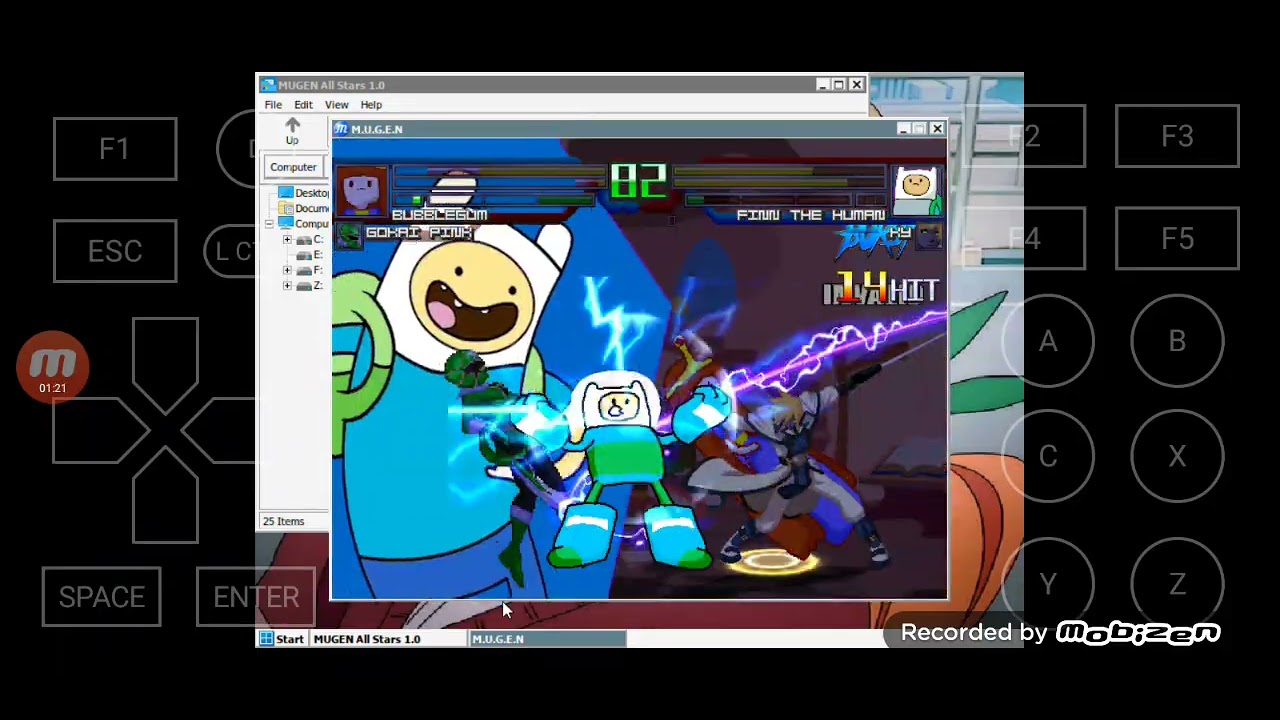 Mugen Battle #3095: Princess Bubblegum & Gokai Pink vs Finn The Human & Ky Kiske
