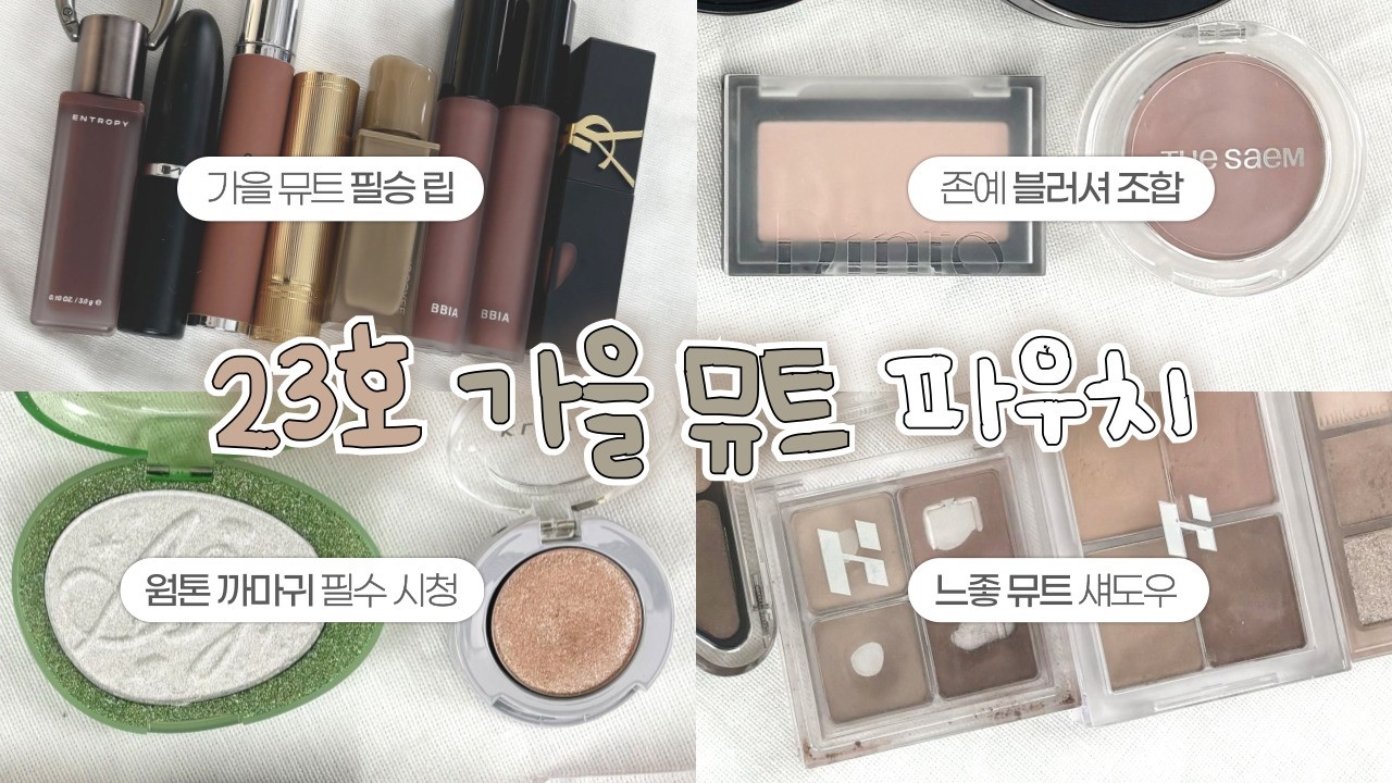 🙋‍♀️22~23호 가을 뮤트는 뭐 쓰나요? 🤎23호 가을 뮤트 파우치털이!