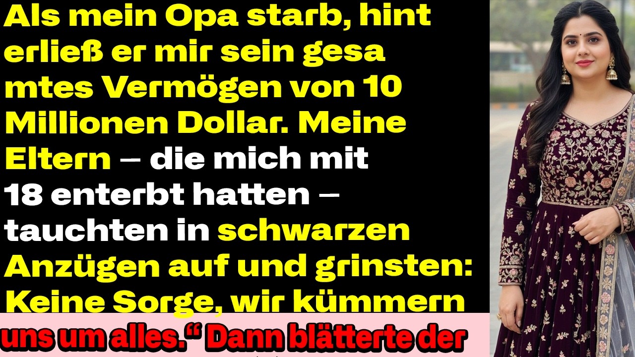 Opa Vererbte Mir $10M – Meine Eltern, Die Mich Verstießen, Tauchten Plötzlich Auf