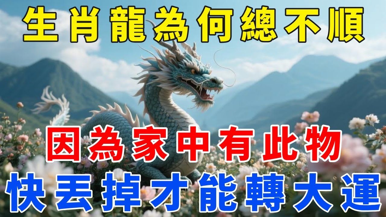 生肖龍為何總不順？因為家中有此物，快丟掉才能轉大運！【梵心若素】#生肖 #運勢 #風水 #財運 #命理