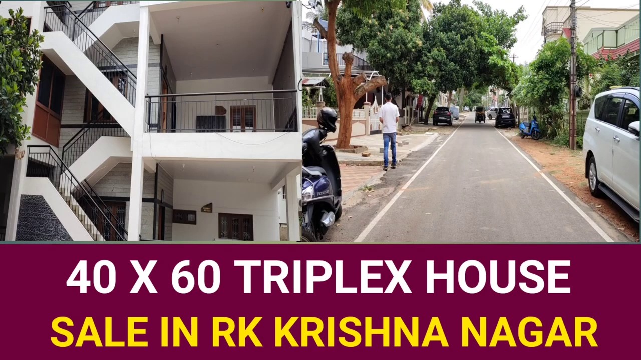 40x60 Triplex Luxury House For Sale in Ramkrishna Nagar Mysore