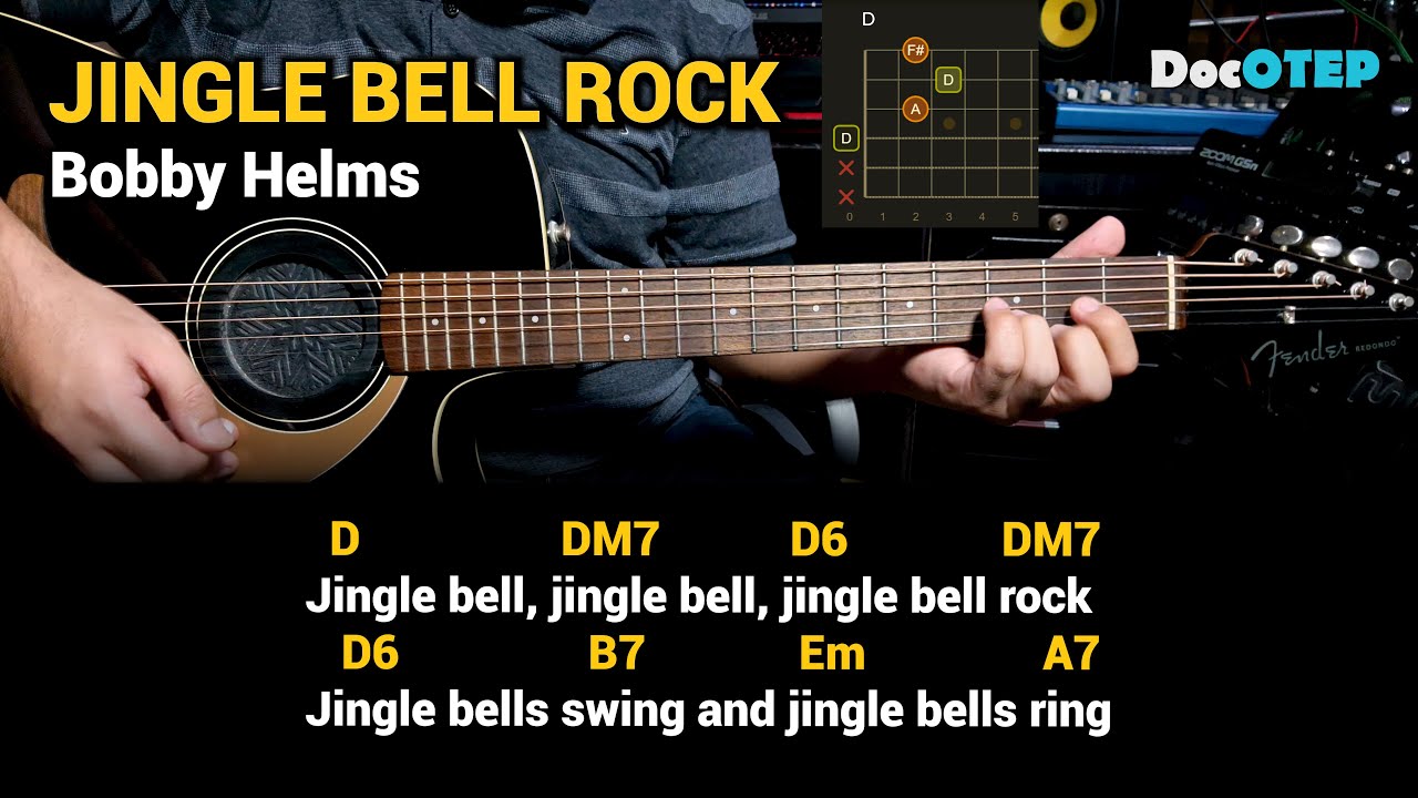 Jingle Bell Rock - Bobby Helms (1957) Easy Guitar Chords Tutorial with Lyrics