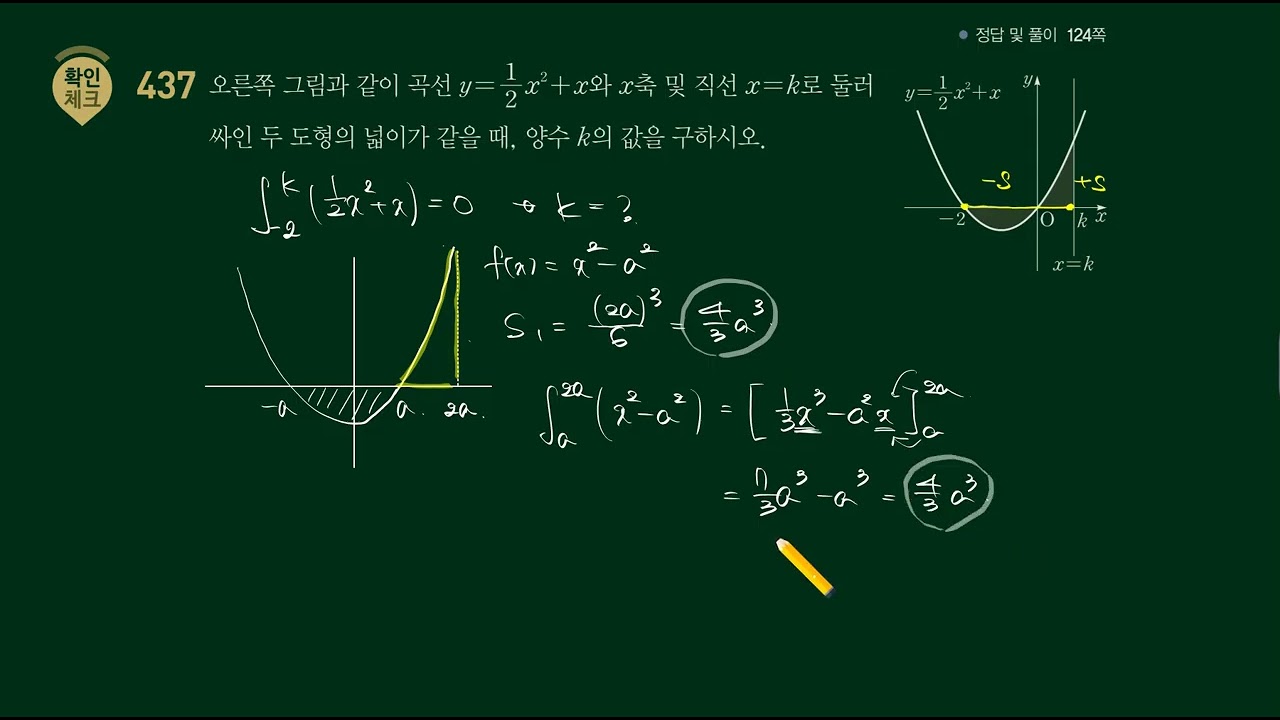 개념원리 미적분1-3.적분-[3]정적분의 활용-(2)정적분과 넓이의 활용