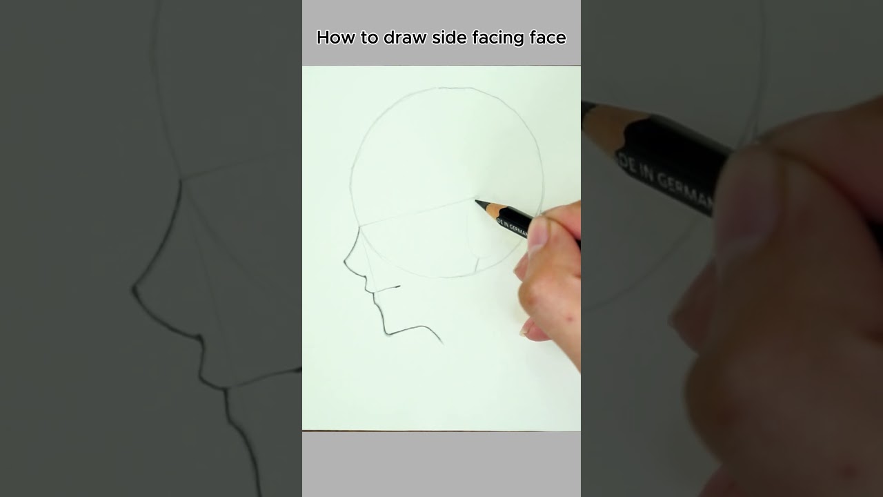 encil Drawing Side-Facing Face | Easy Step-by-Step Tutorial for Beginners