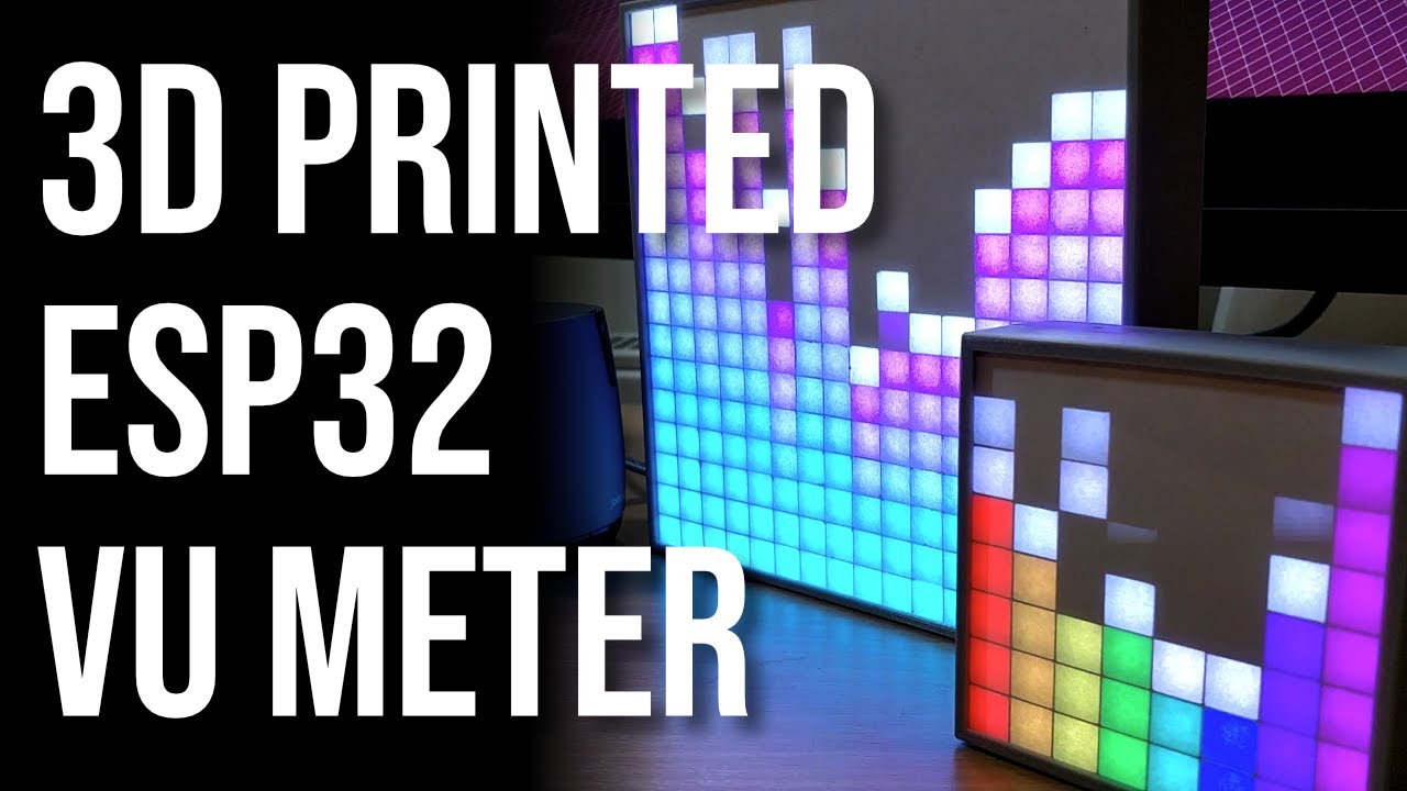 3D-печатный дисплей VU на базе ESP32 с цифровым микрофоном INMP441 и матрицей WS2812B