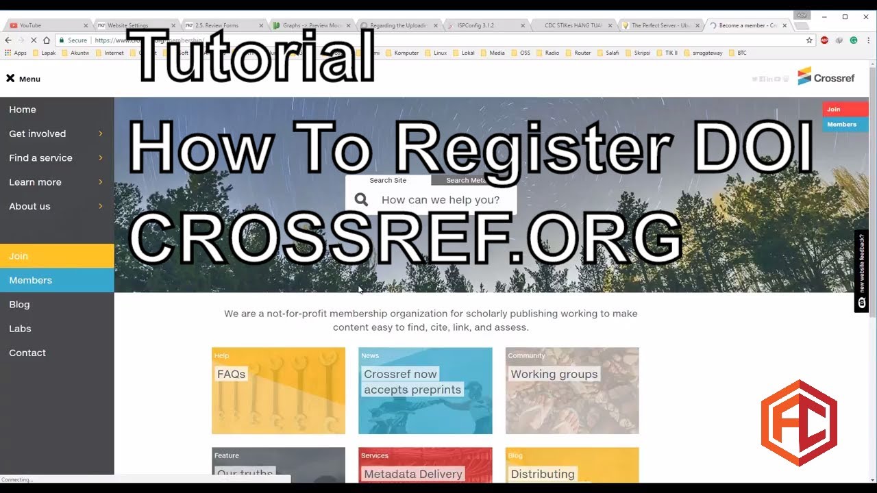 Tutorial How To Register DOI Crossref.org 2017 for OJS