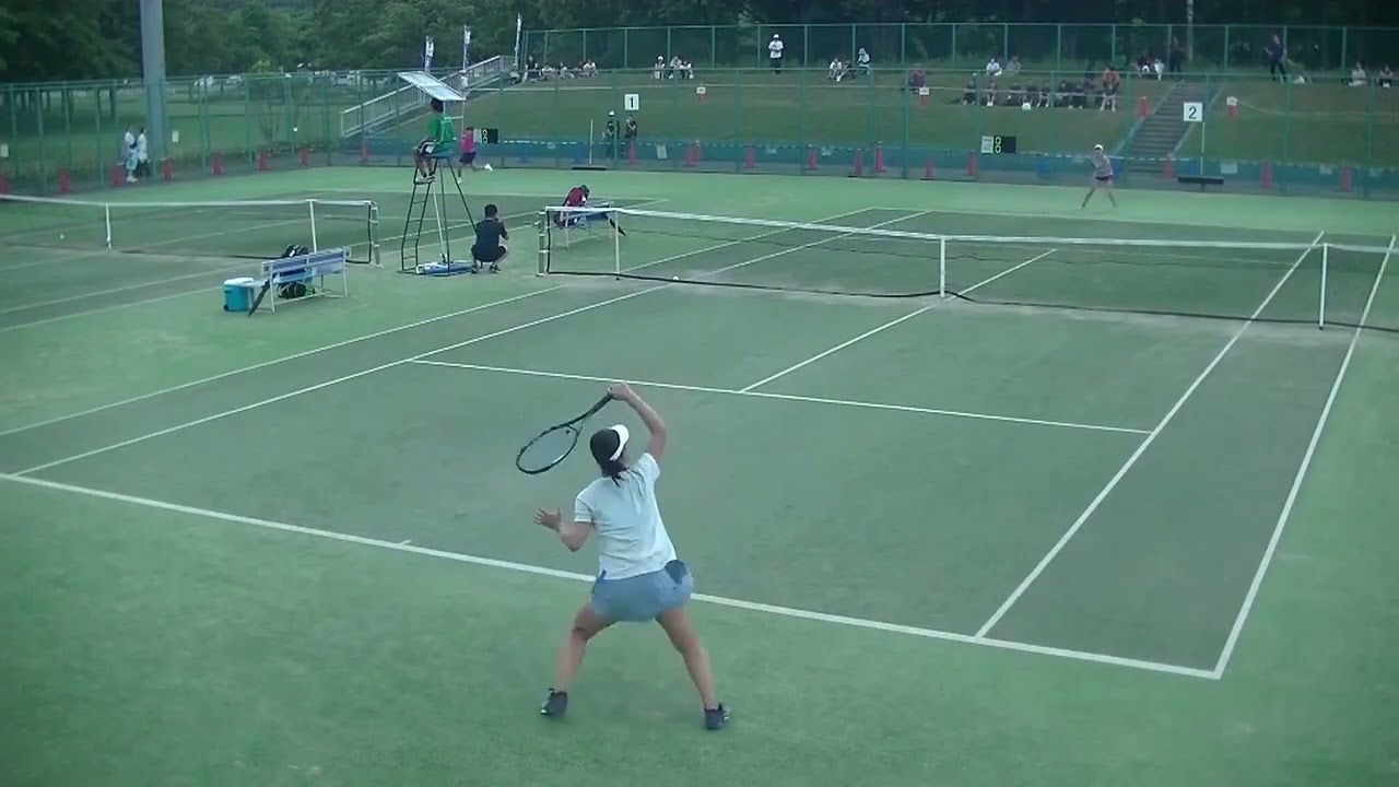 2023年IH テニス女子 シングルス 2回戦 加藤那菜吉賀・島根 x 安髙日渚莉四日市商・三重