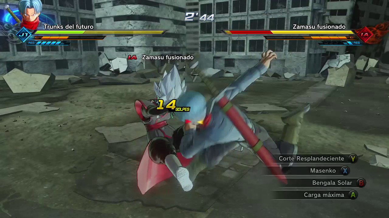Dragon Ball Xenoverse 2: Trunks del Futuro V.S Zamasu (Fusionado)