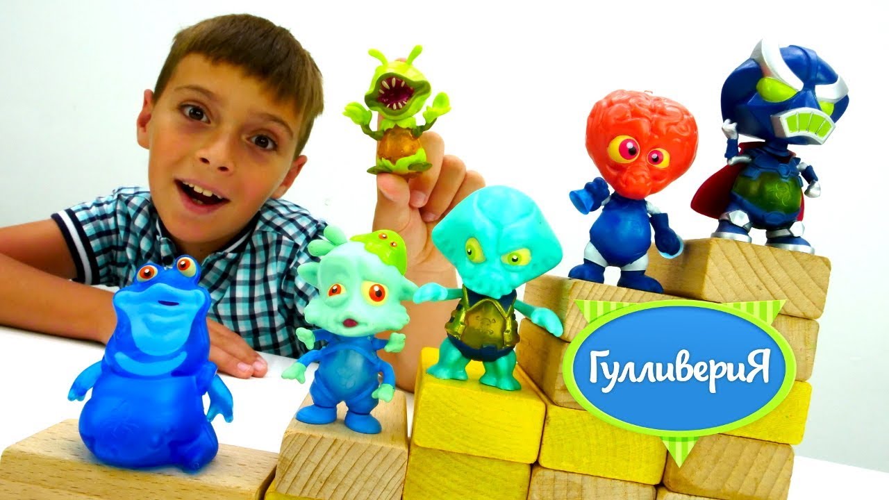 Видео для детей. Игрушки Exogini. Крутые постройки из кубиков